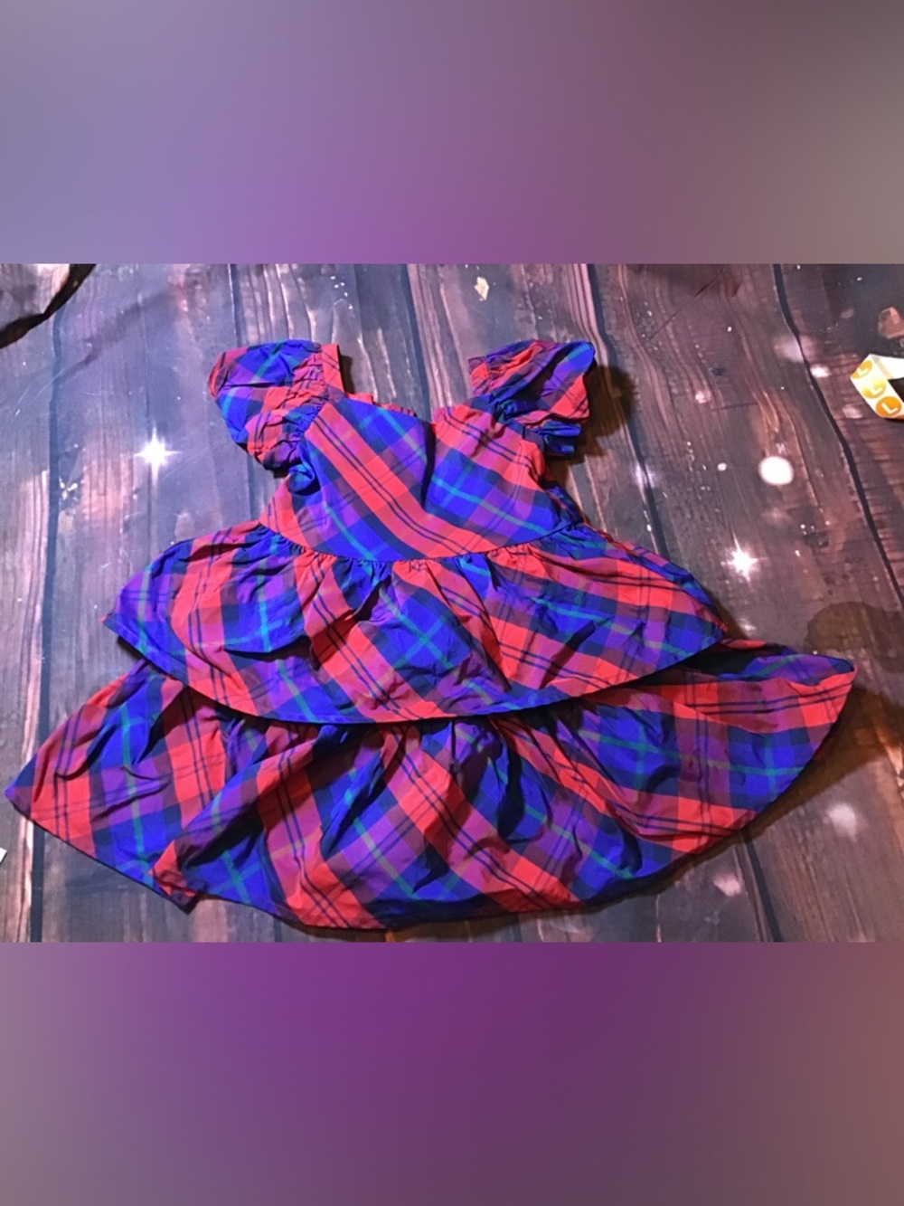Janie and Jack the tiered tartan party girl dress size 3